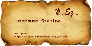 Mutshausz Szabina névjegykártya